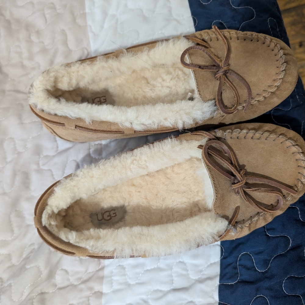UGG Dakota Chestnut Suede Moccasin Slippers